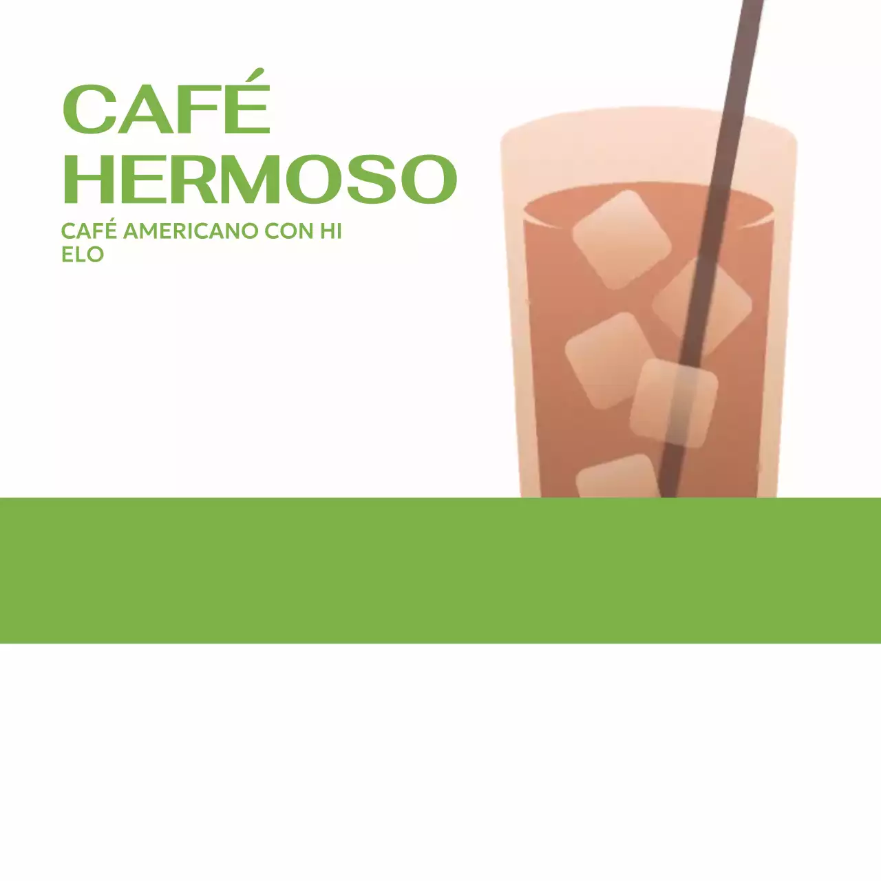 Sencillo bloc de notas de cafetería con ilustración de bebida caliente