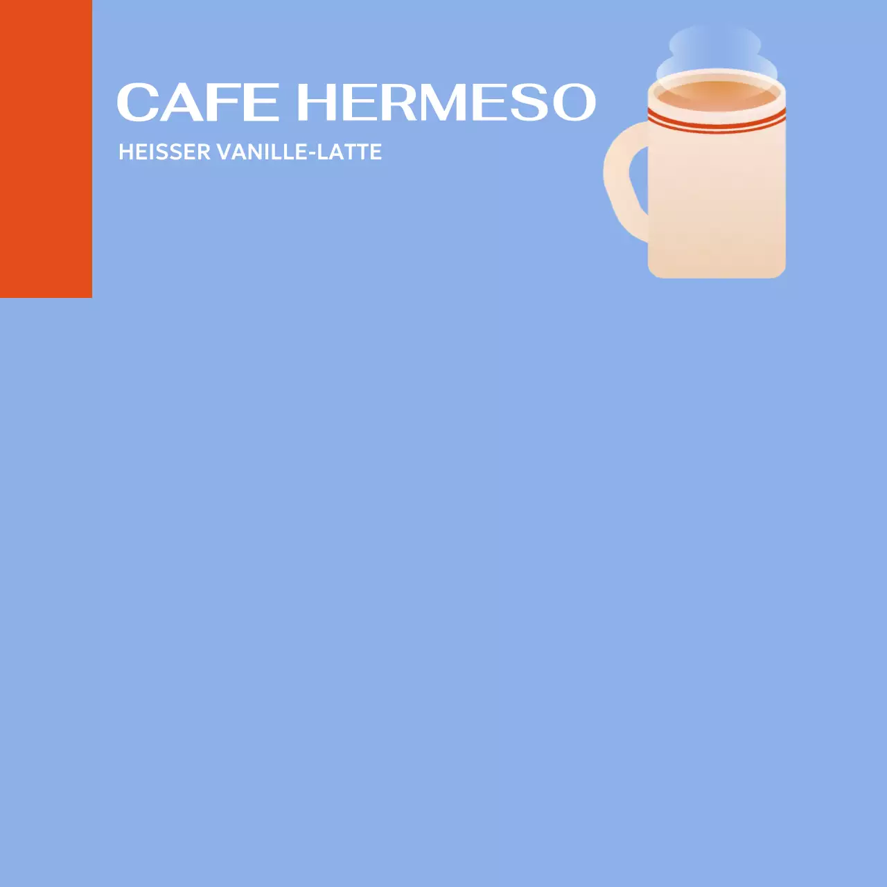 Einfache Cafe Notizblock Briefpapier mit heißem Getränk Illustration