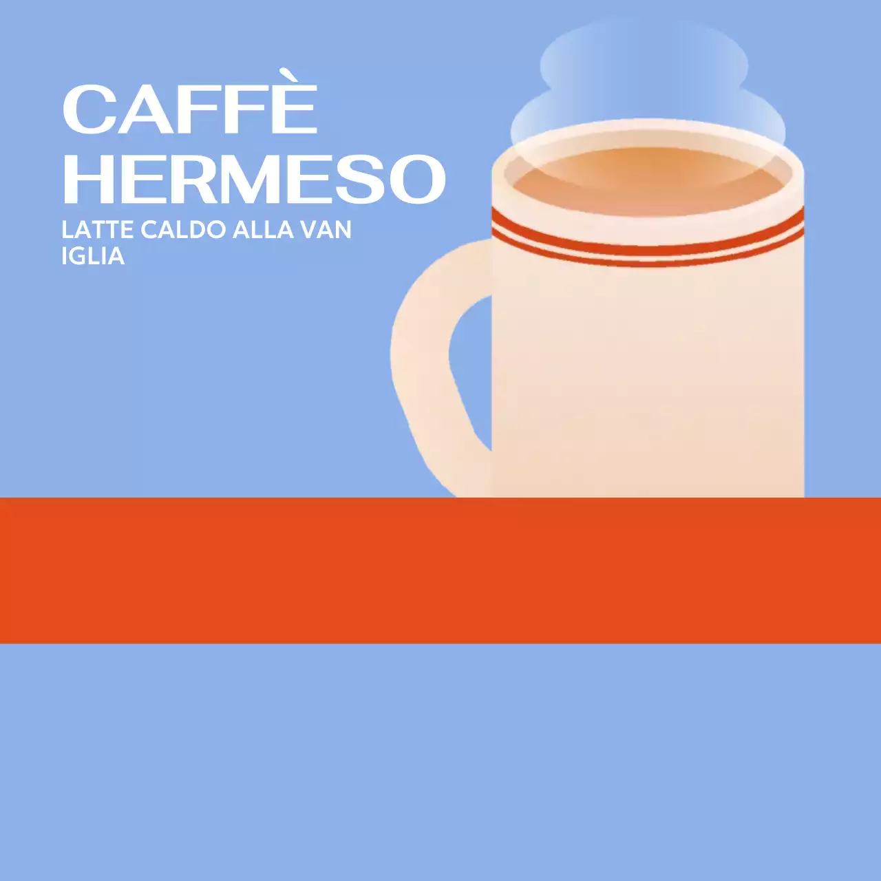 Semplice blocco note del caffè con illustrazione di bevanda calda