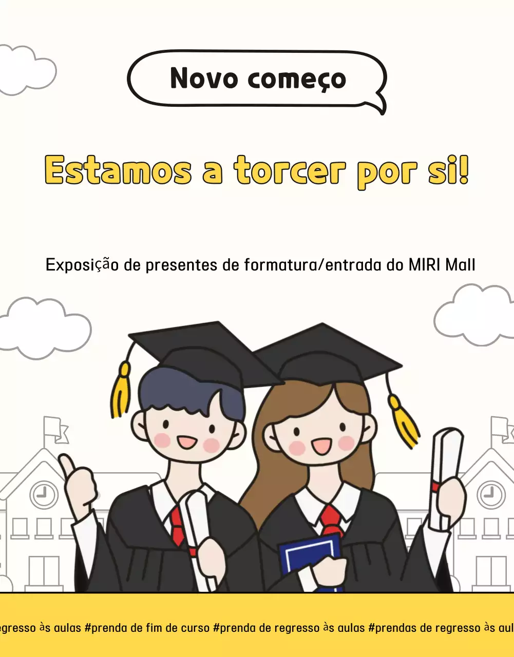 Exposição de formatura Yellow Cute