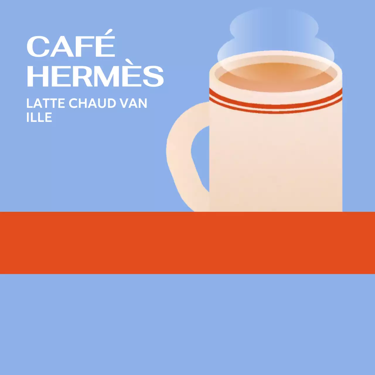 Illustration d'un bloc-notes de café simple avec une boisson chaude