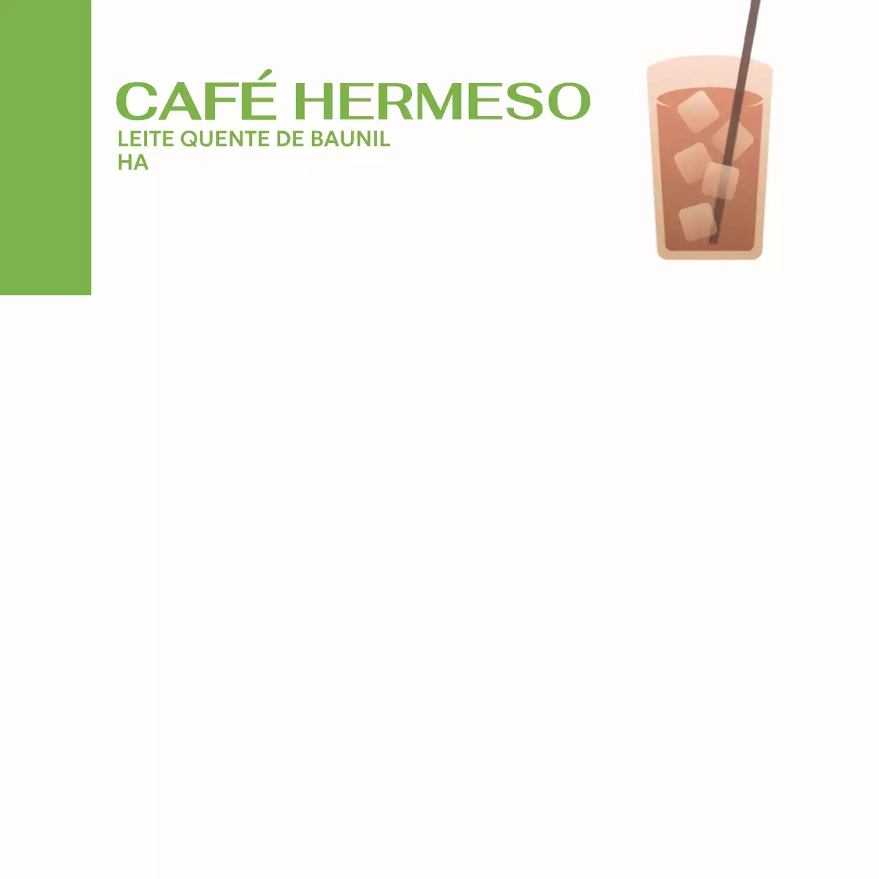 Bloco de notas simples para café com ilustração de uma bebida quente