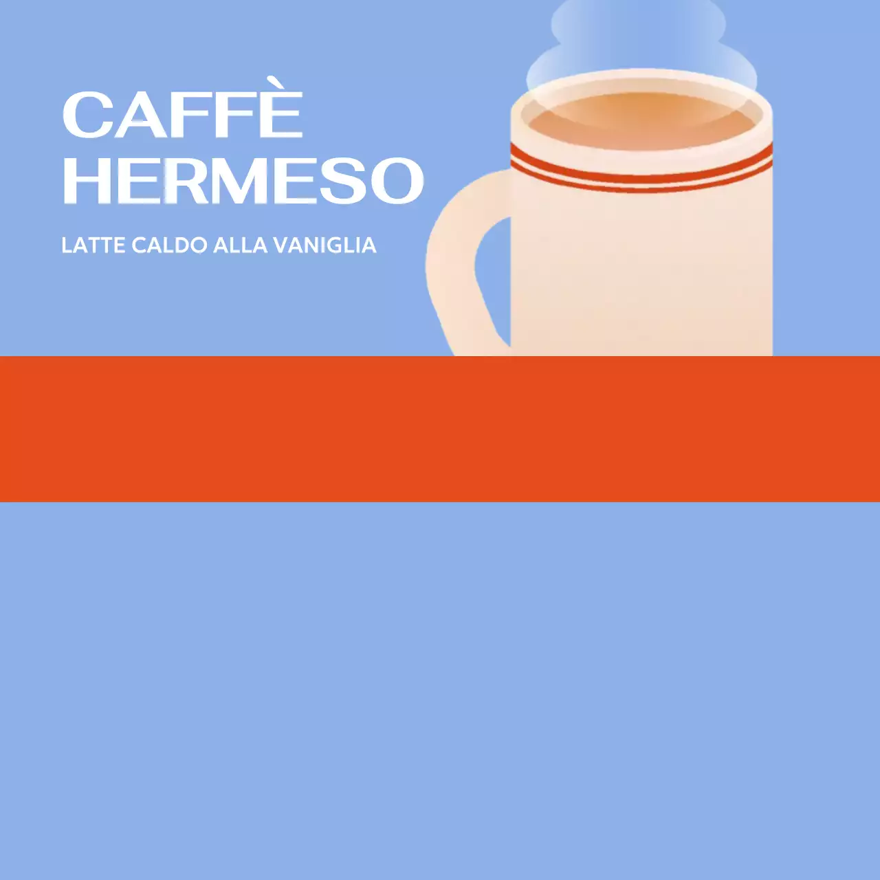 Semplice blocco note del caffè con illustrazione di bevanda calda