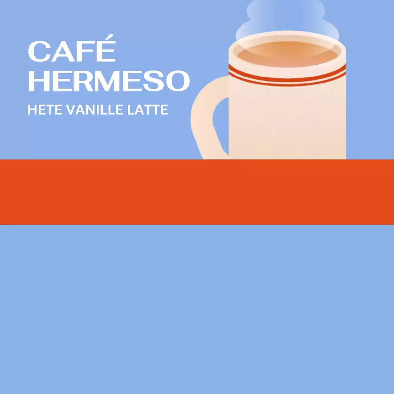 Eenvoudige cafe notitieblok briefpapier met warme drank illustratie