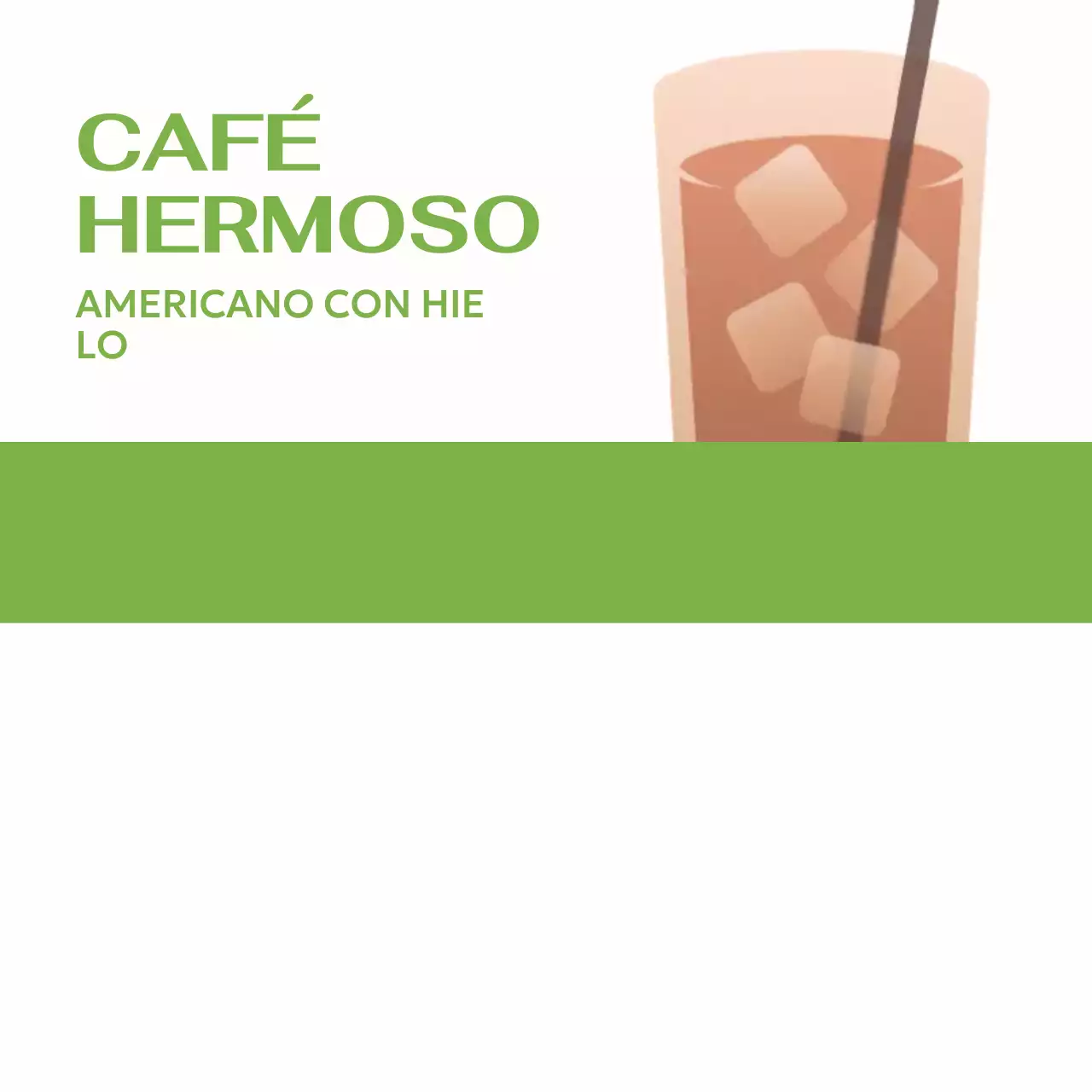 Sencillo bloc de notas de cafetería con ilustración de bebida caliente