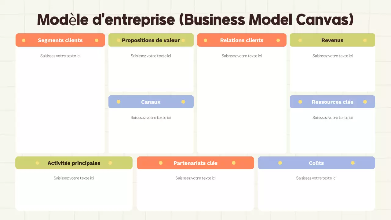 modèle de plan d'affaires professionnel beige