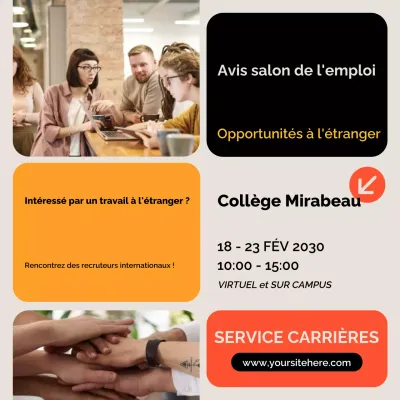 annonce de carrière moderne beige