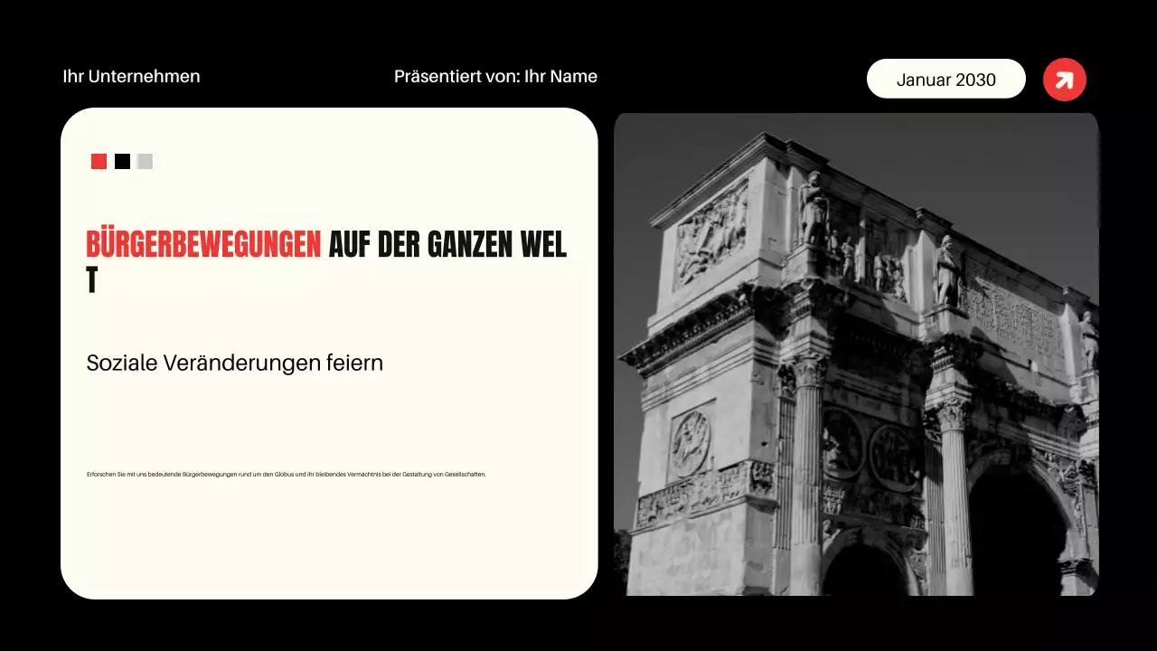 Präsentation der modernen schwarzen Bürgerbewegungen