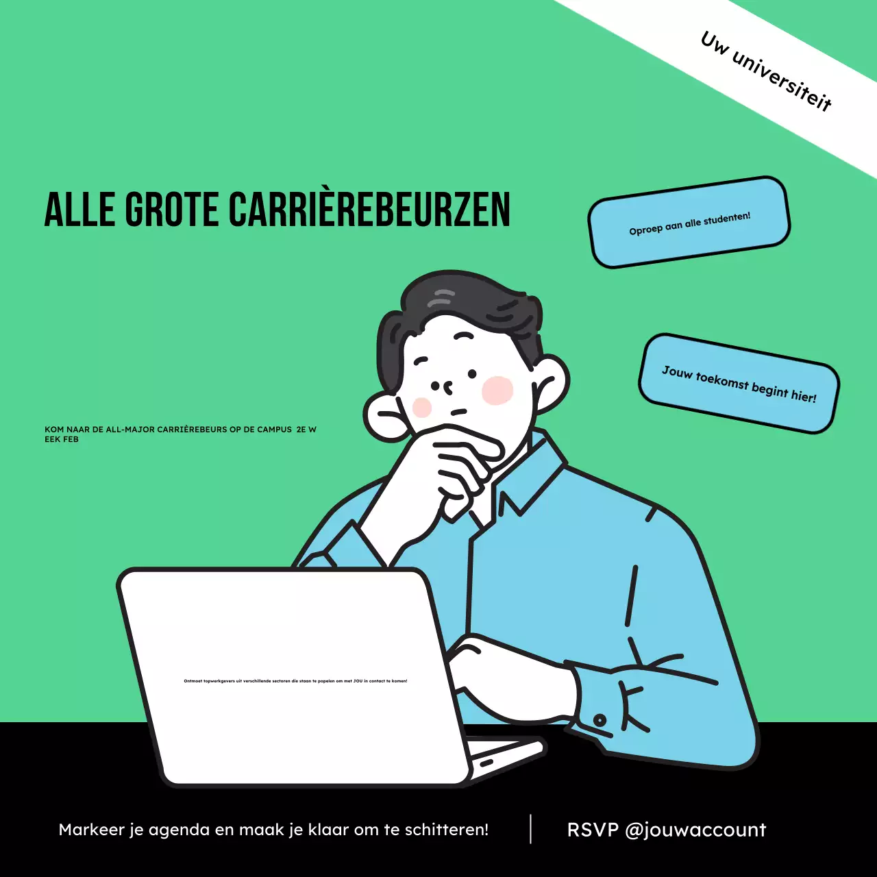 Munt moderne carrière uitnodiging