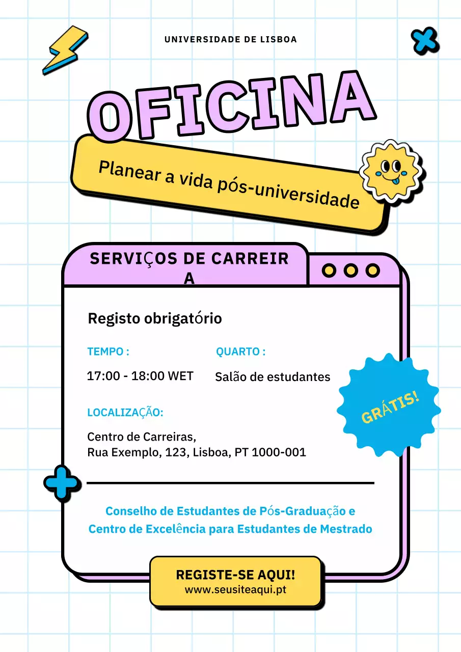 Planeamento moderno e colorido para a vida depois da universidade