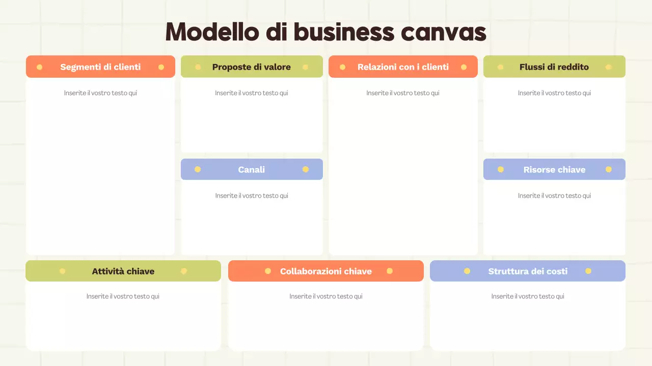 modello di piano aziendale professionale beige