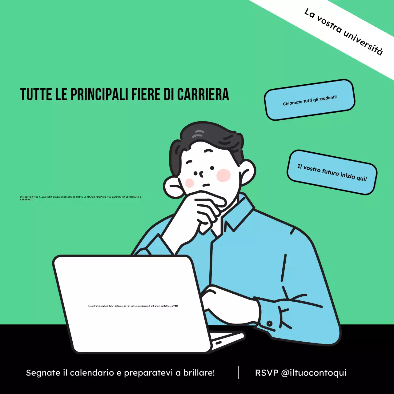 invito alla carriera moderno e alla menta