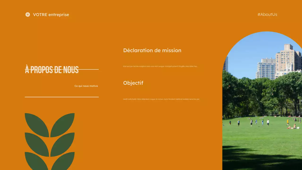 présentation verte et moderne des organisations à but non lucratif