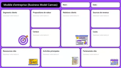 modèle de plan d'affaires moderne violet