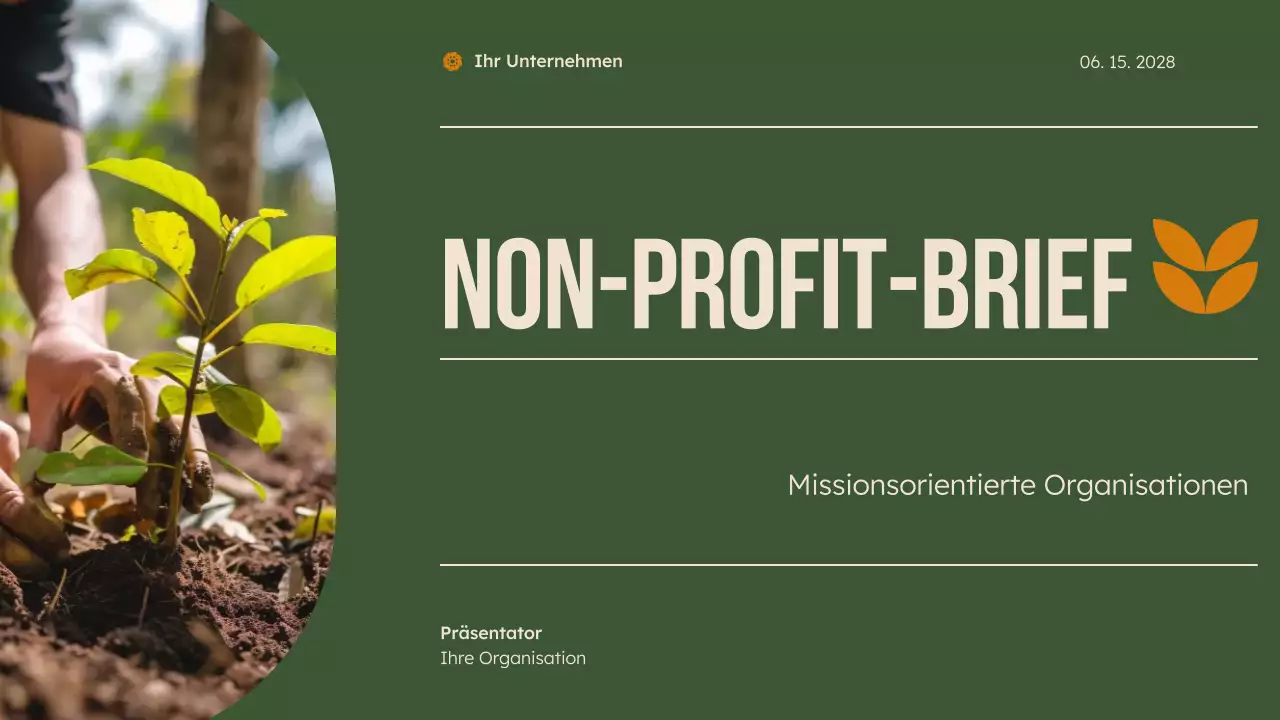 grüne moderne gemeinnützige Präsentation