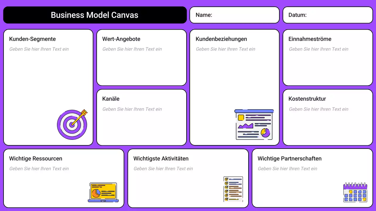lila modern business plan vorlage