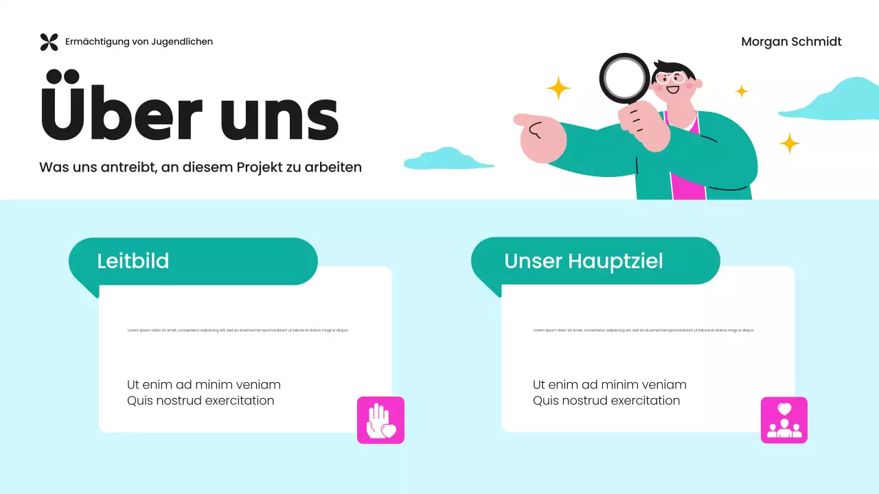 Präsentation der grünen und violetten NRO "Youth Empowerment