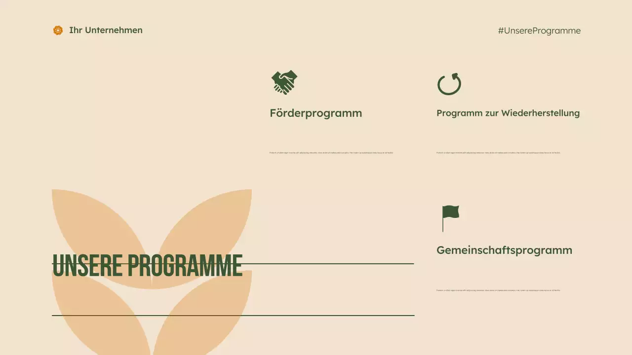 grüne moderne gemeinnützige Präsentation