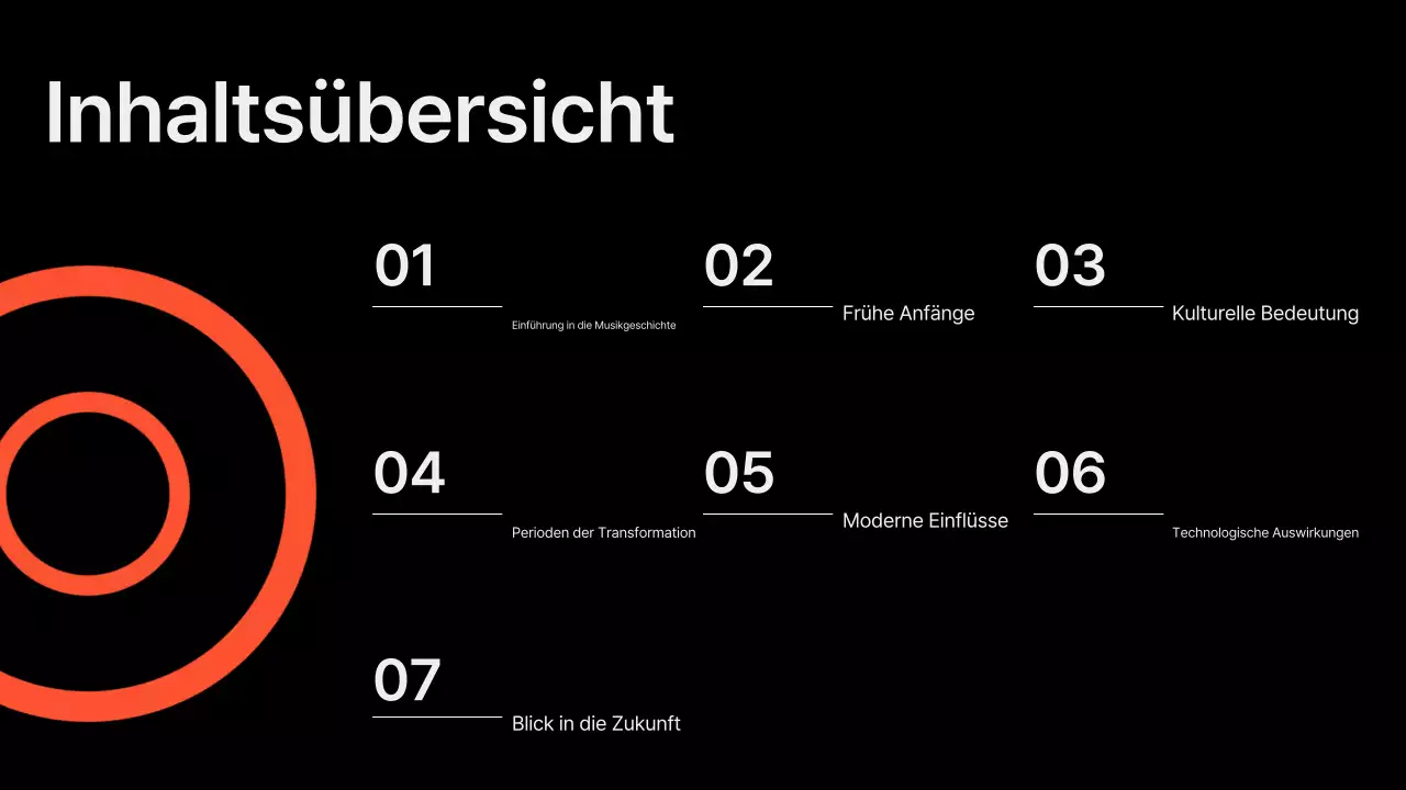 schwarze klassische Musikpräsentation