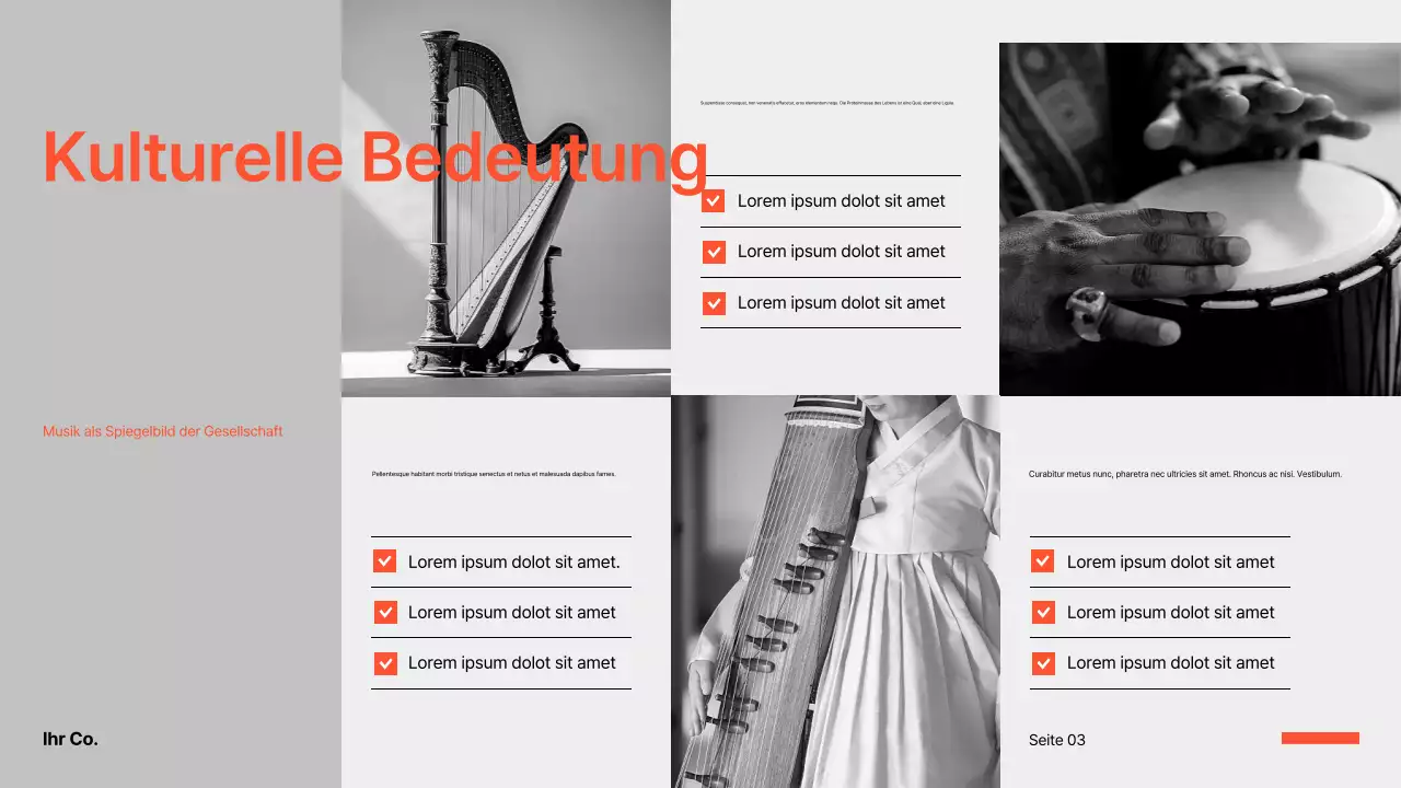 schwarze klassische Musikpräsentation