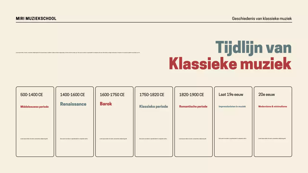 Presentatie Retro Muziekgeschiedenis