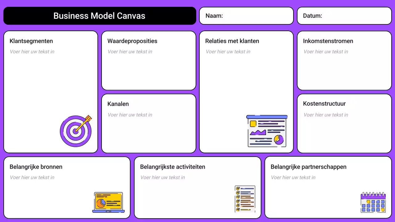 paars modern sjabloon voor ondernemingsplan