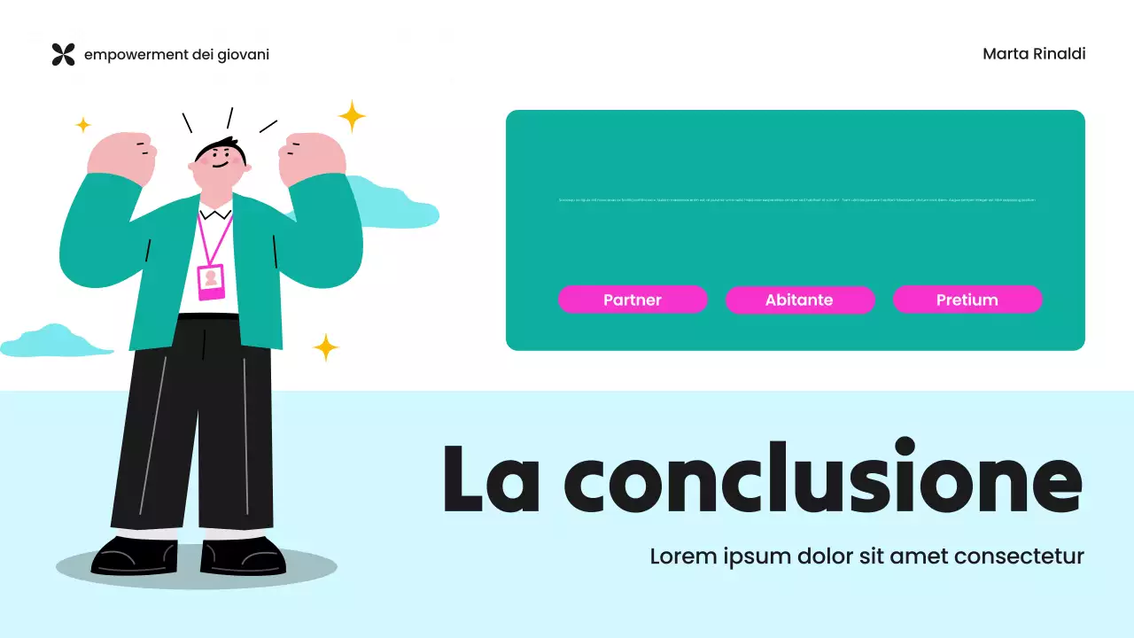 Presentazione dell'ONG per l'empowerment giovanile verde e viola