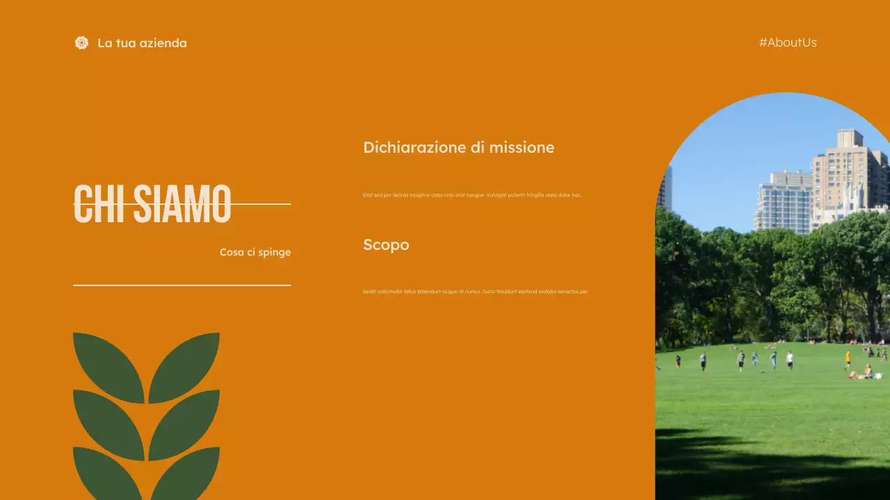 presentazione verde moderna senza scopo di lucro