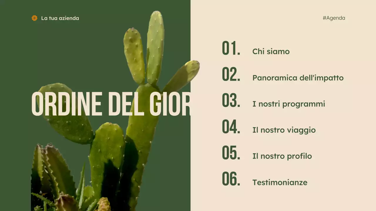 presentazione verde moderna senza scopo di lucro