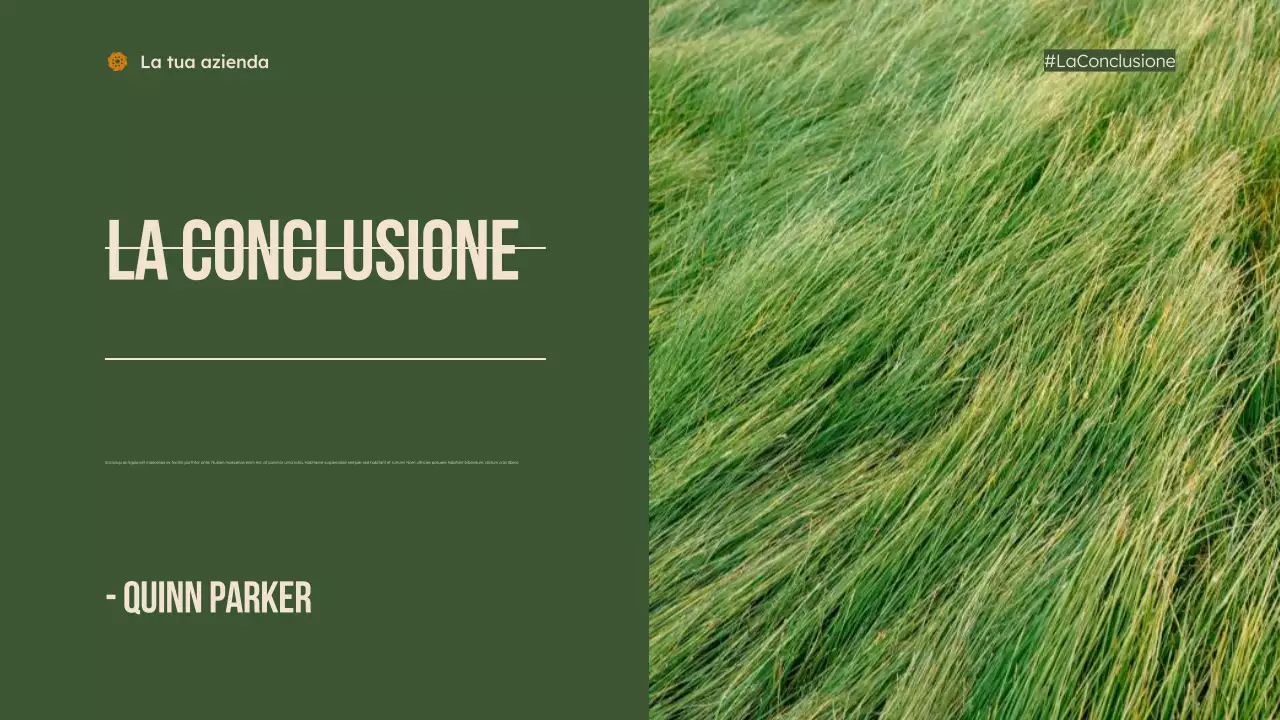 presentazione verde moderna senza scopo di lucro