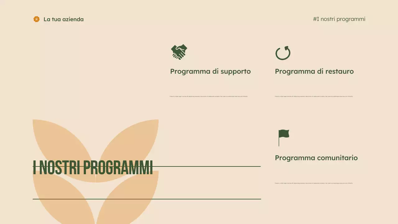 presentazione verde moderna senza scopo di lucro