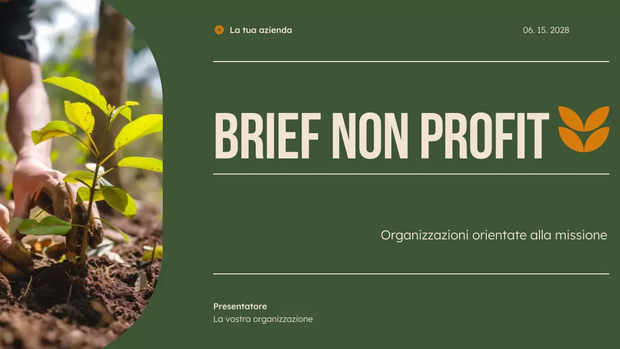 presentazione verde moderna senza scopo di lucro