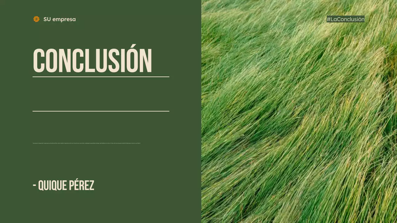 presentación de green modern sin ánimo de lucro