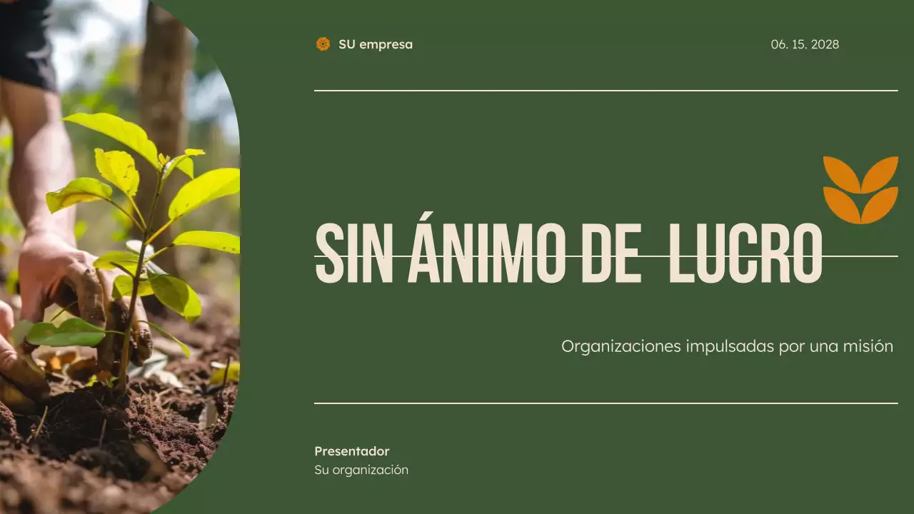 presentación de green modern sin ánimo de lucro