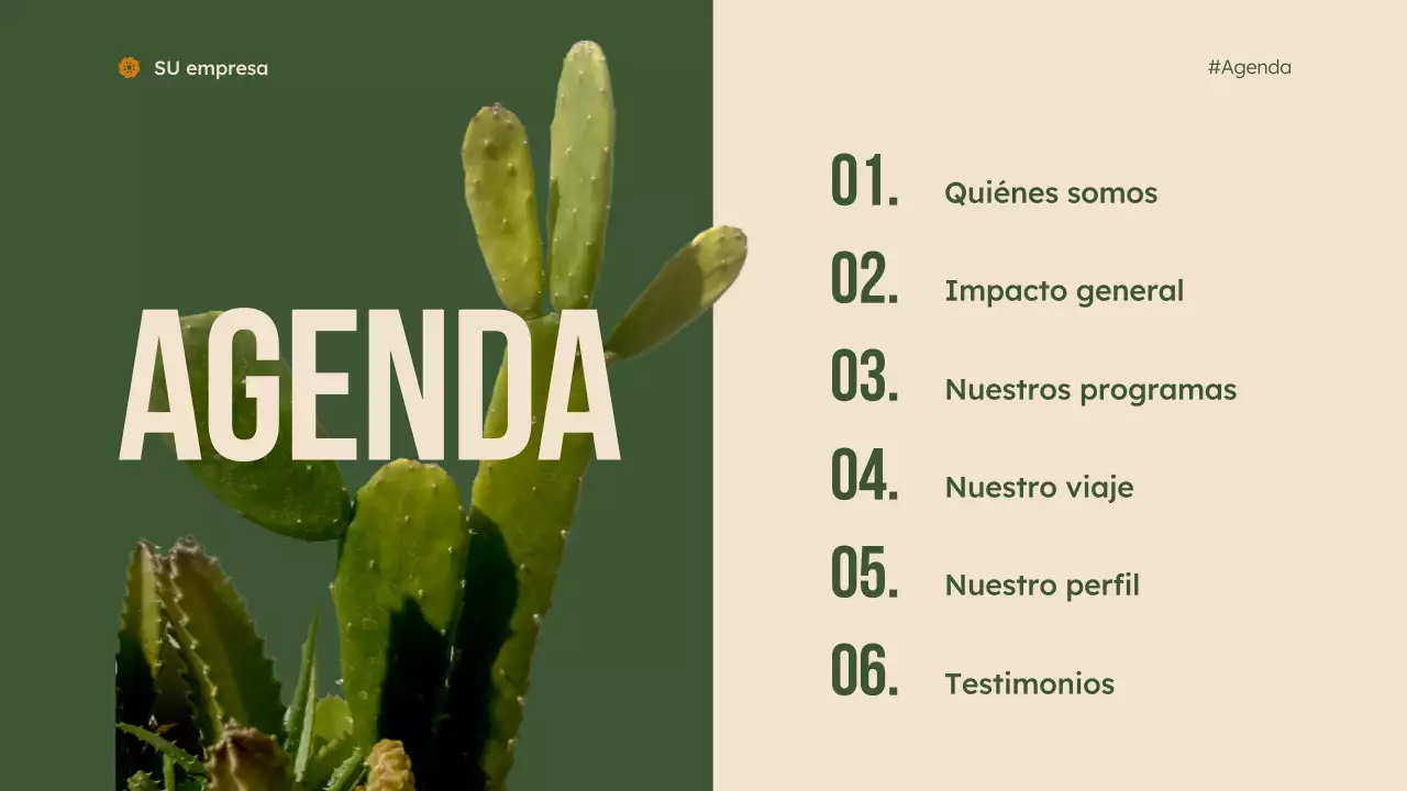 presentación de green modern sin ánimo de lucro