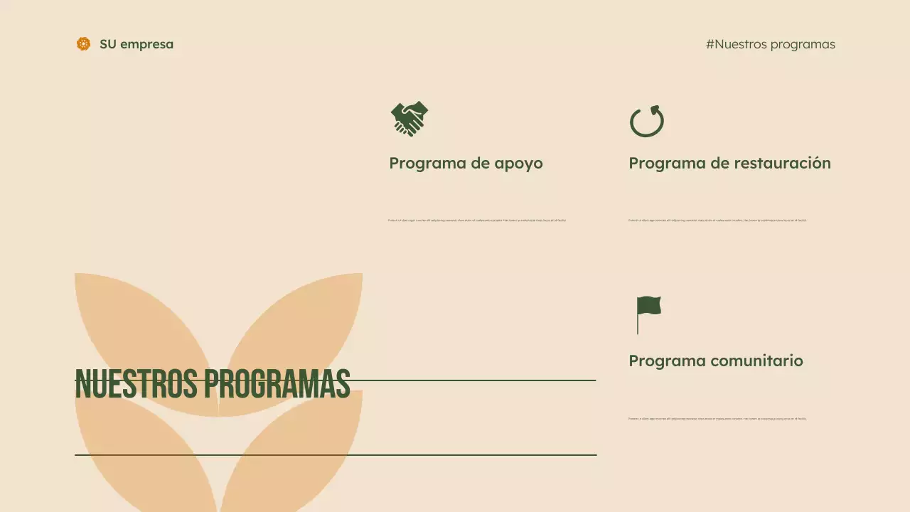 presentación de green modern sin ánimo de lucro