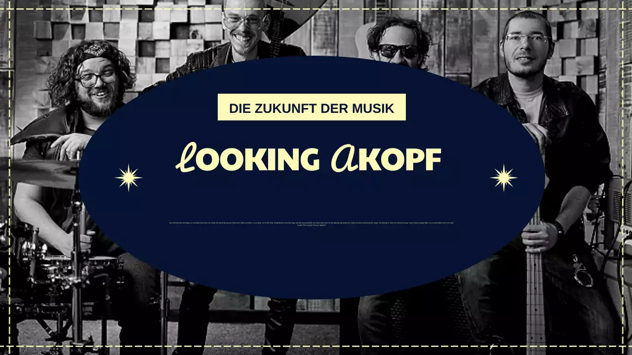 Navy Retro Musikgeschichte Präsentation