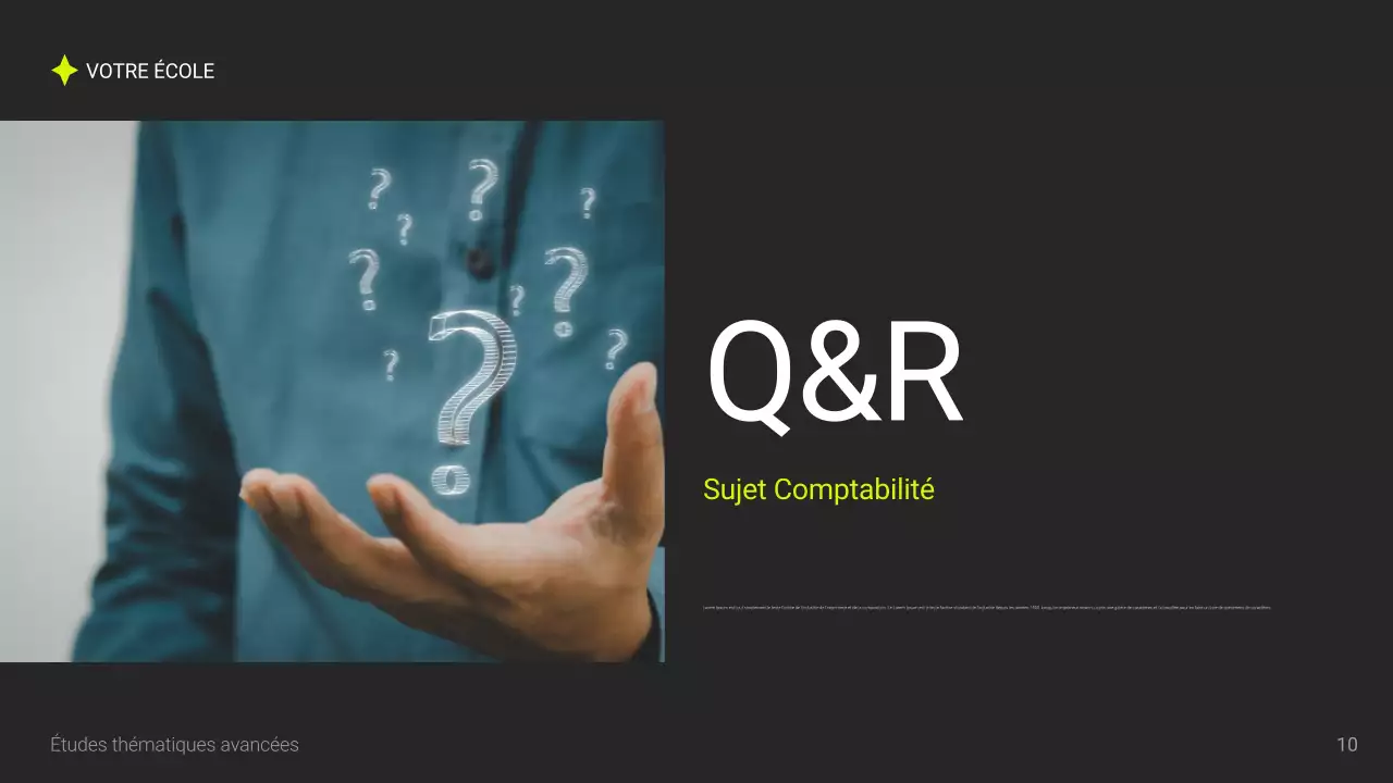 Présentation académique moderne et grise