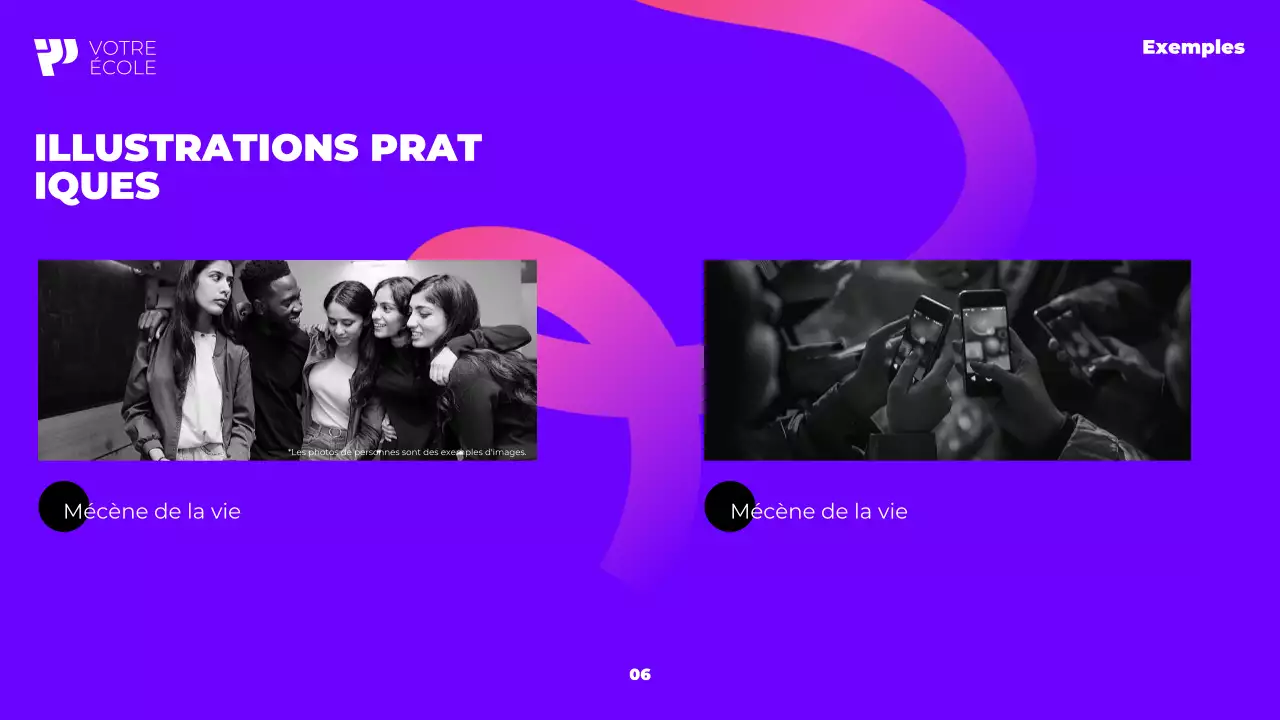 purple cours académique moderne