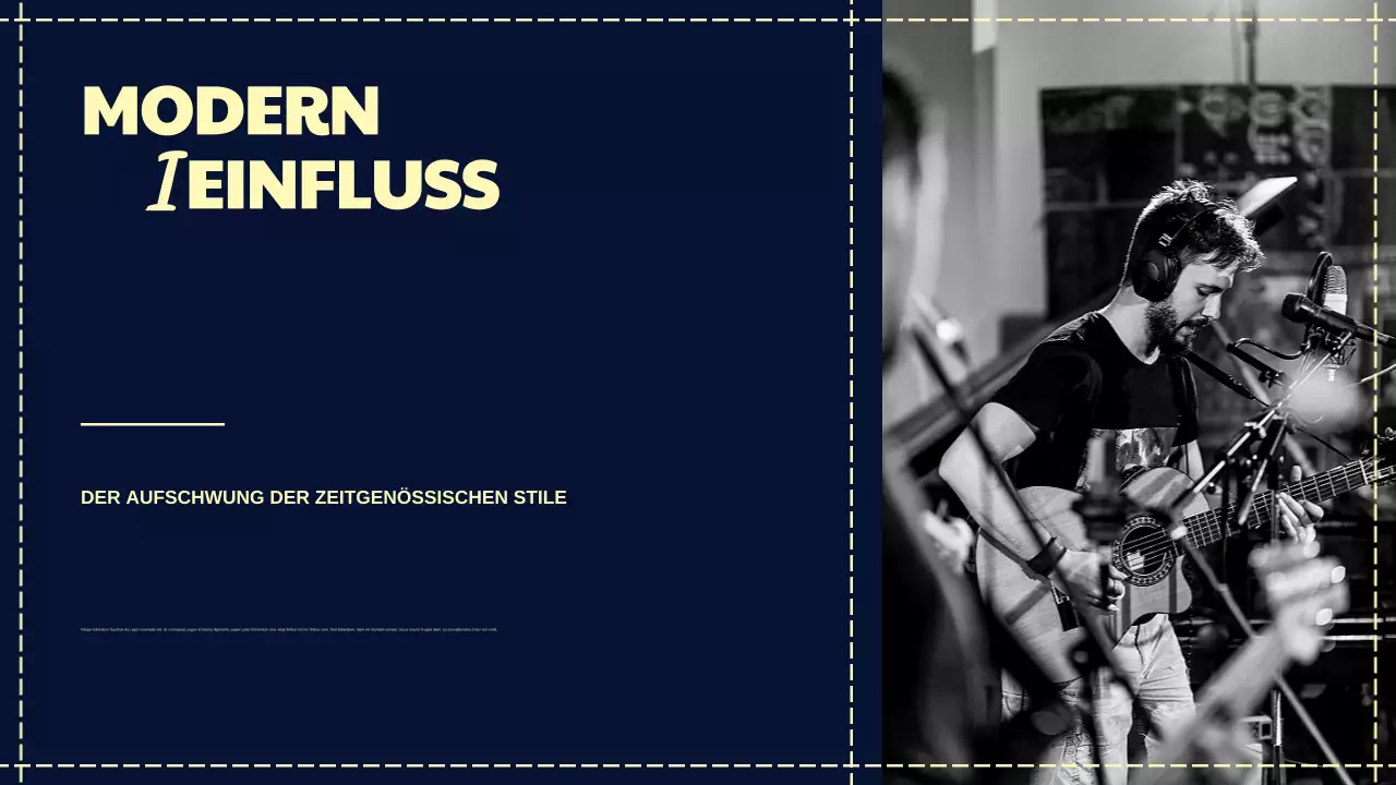 Navy Retro Musikgeschichte Präsentation