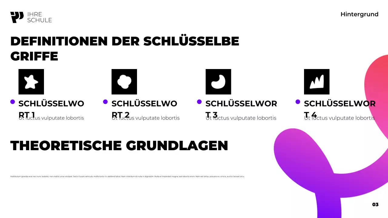 violetter moderner Studiengang