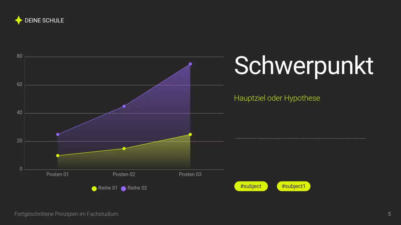 Graue moderne akademische Präsentation