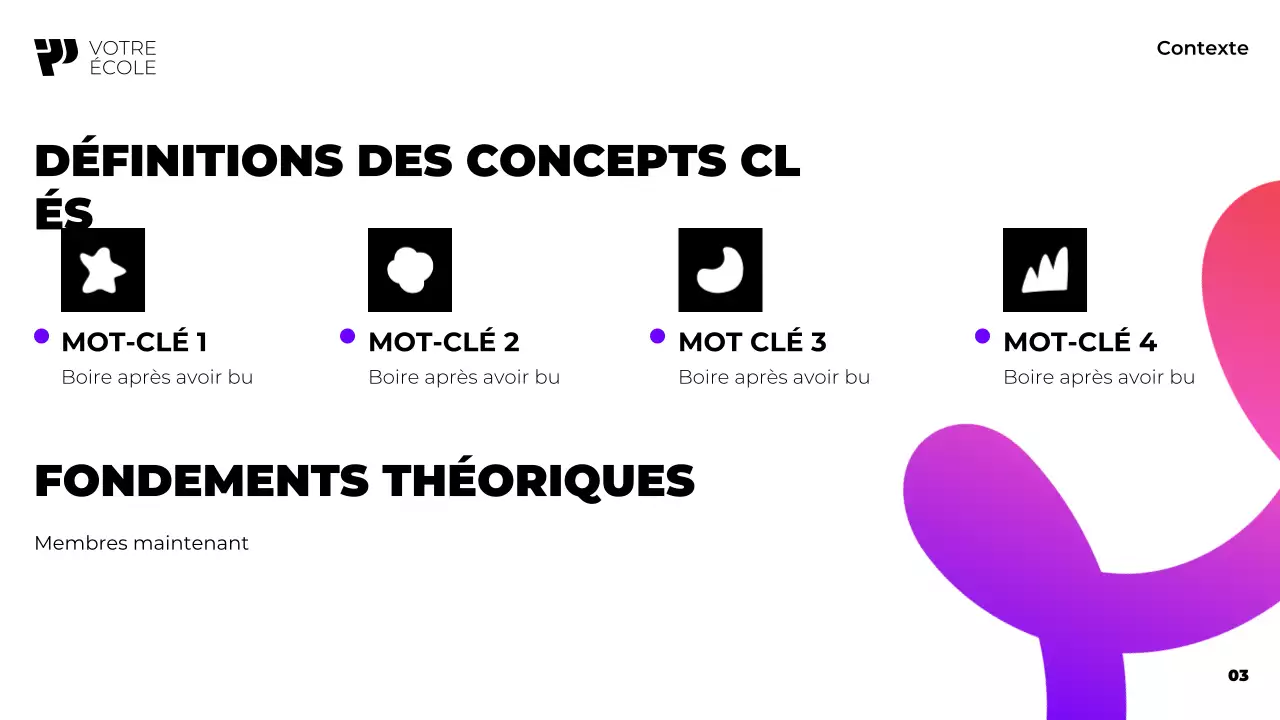 purple cours académique moderne