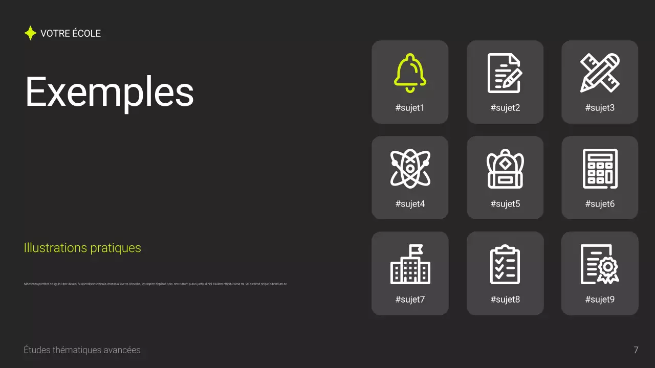 Présentation académique moderne et grise