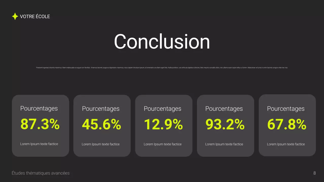 Présentation académique moderne et grise