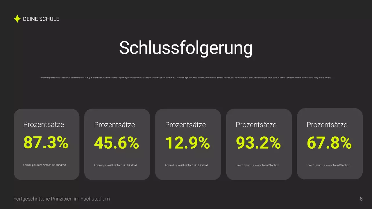Graue moderne akademische Präsentation