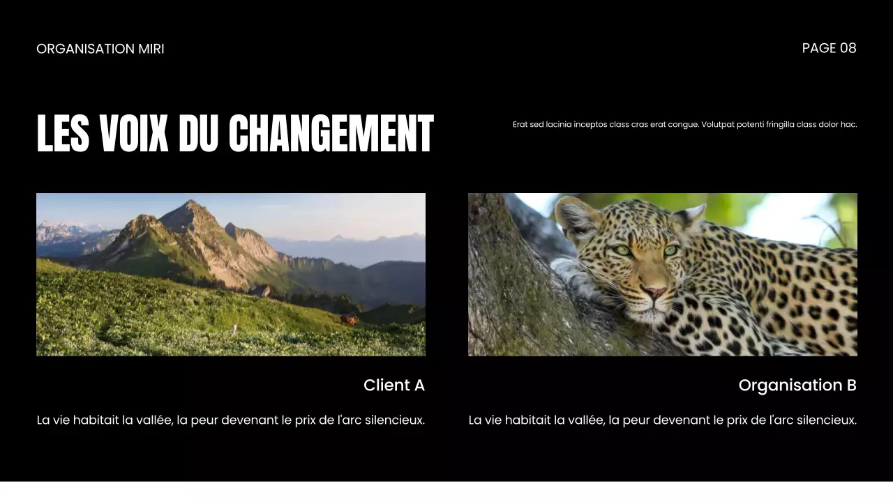 Présentation d'une ONG sur la protection de la faune et de la flore