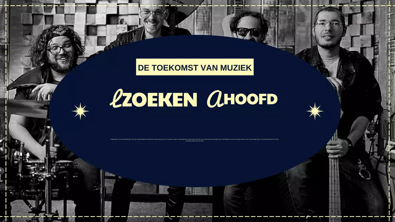 Navy Retro Muziekgeschiedenis Presentatie