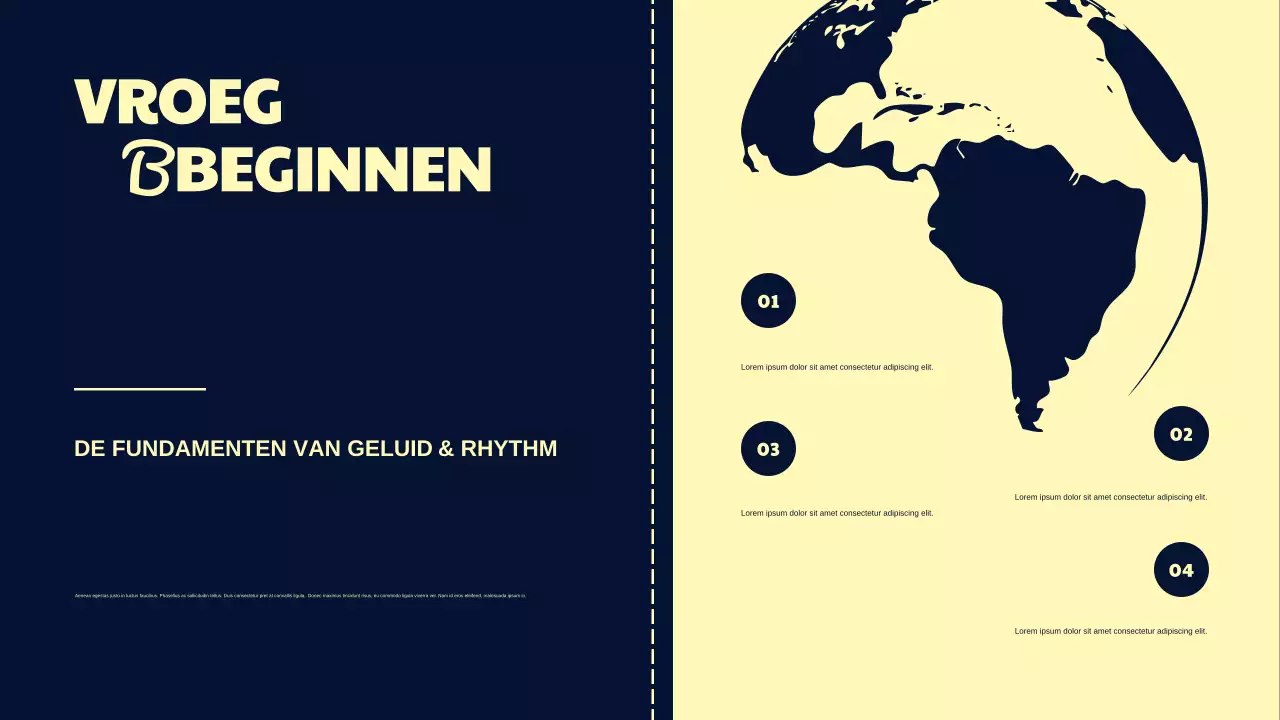 Navy Retro Muziekgeschiedenis Presentatie