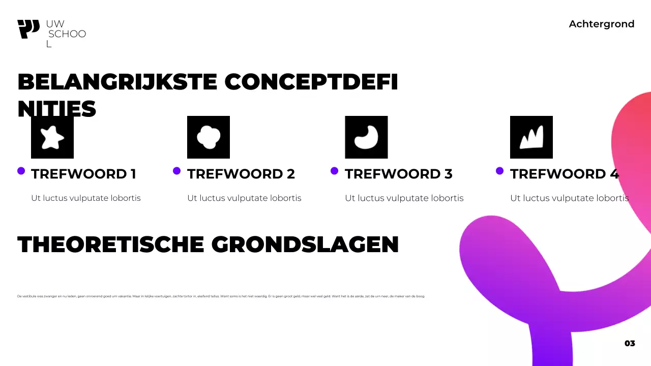 paarse moderne academische cursus